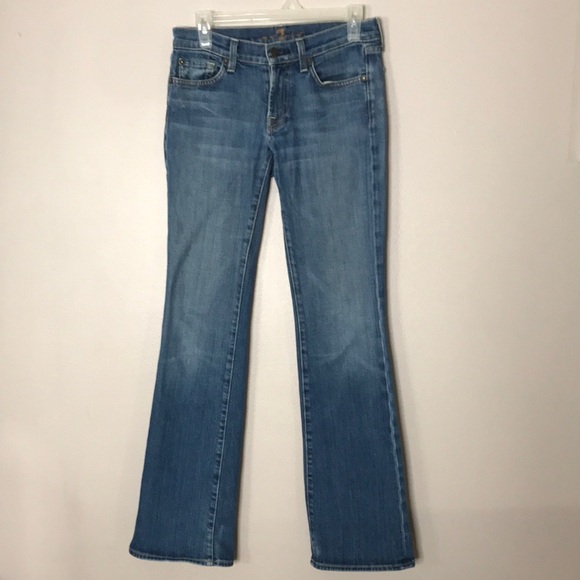 7 for all mankind medium wash bootcut jeans size 27 - Picture 1 of 11